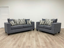 Load image into Gallery viewer, 110 - Steel Sofa &amp; Loveseat