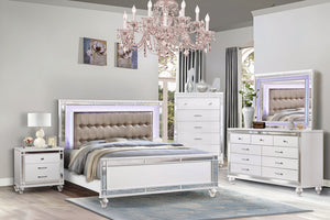 Blanca2 White Bedroom Set Queen, King