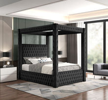 Load image into Gallery viewer, Castle Black Platform Bed -Queen, King