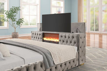 Load image into Gallery viewer, Future Gray Platform Bed - Queen, King