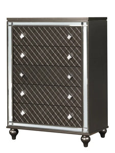 Stars Charcoal - 5PC Bedroom Set Queen, King
