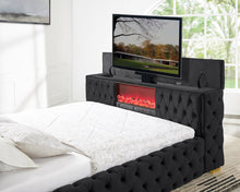 Load image into Gallery viewer, Future Black Platform Bed - Queen, King