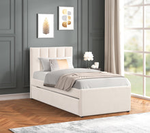 Load image into Gallery viewer, MAYA - Beige Twin Platform Bed w/ Trundle