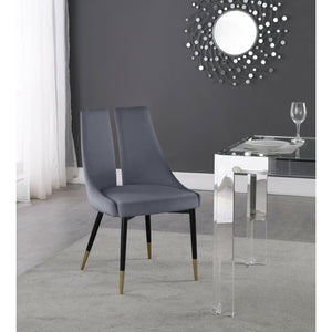 Sleek Velvet Dining Chair