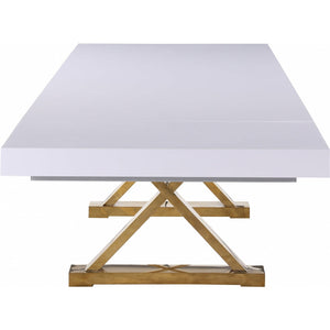 Excel Extendable 2 Leaf Dining Table White