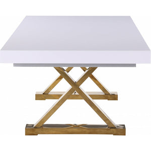 Excel Extendable 2 Leaf Dining Table White