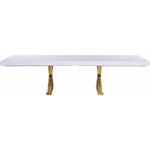 Excel Extendable 2 Leaf Dining Table White