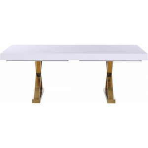 Excel Extendable 2 Leaf Dining Table White