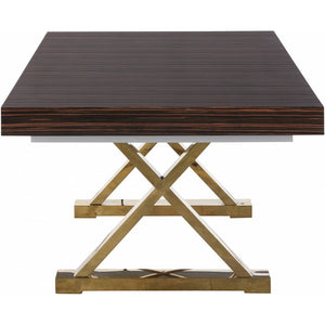 Excel Extendable 2 Leaf Dining Table Brown