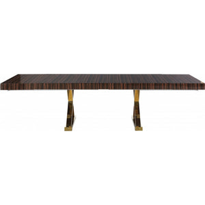 Excel Extendable 2 Leaf Dining Table Brown