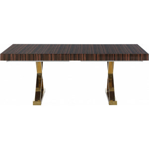 Excel Extendable 2 Leaf Dining Table Brown