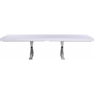 Excel Extendable 2 Leaf Dining Table Silver
