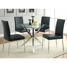 Load image into Gallery viewer, Vance Glass Top Dining Table With X-Cross Base Chrome - Unique Furniture