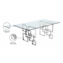Load image into Gallery viewer, Alexis Chrome Dining Table