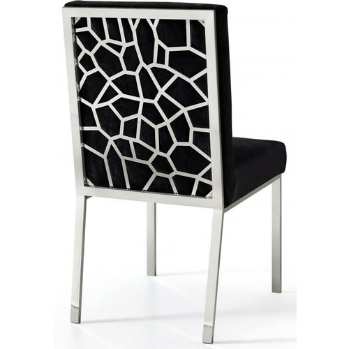 Opal Velvet Dining Chair (Black) - Unique Furniture
