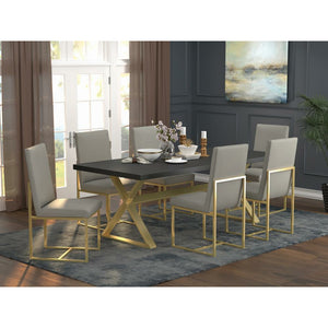 Grey And Aged Gold (Set Of 2) - Unique Furniture