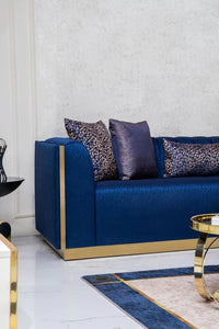 Harley  Blue Sofa Set