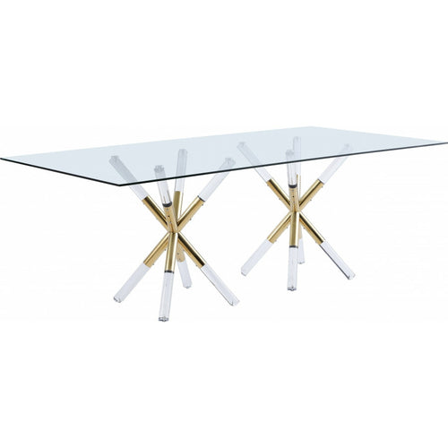Mercury Dining Table Acrylic Gold