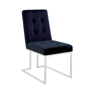 Ink Blue Velvet Dining Chair (Set Of 2) - Unique Furniture