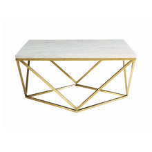 Load image into Gallery viewer, Square Coffee Table White And Gold