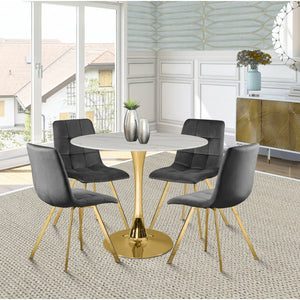 Tulip 36" Dining Table Gold