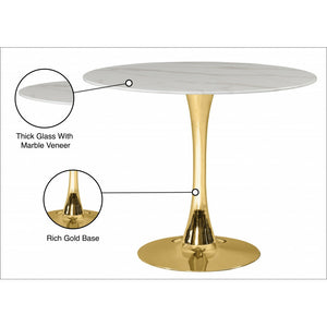 Tulip 36" Dining Table Gold