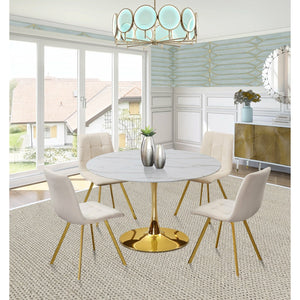 Tulip 48" Dining Table Gold