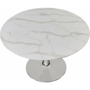 Tulip 48" Dining Table Silver