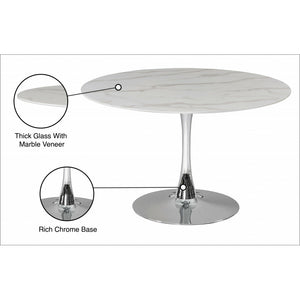 Tulip 48" Dining Table Silver