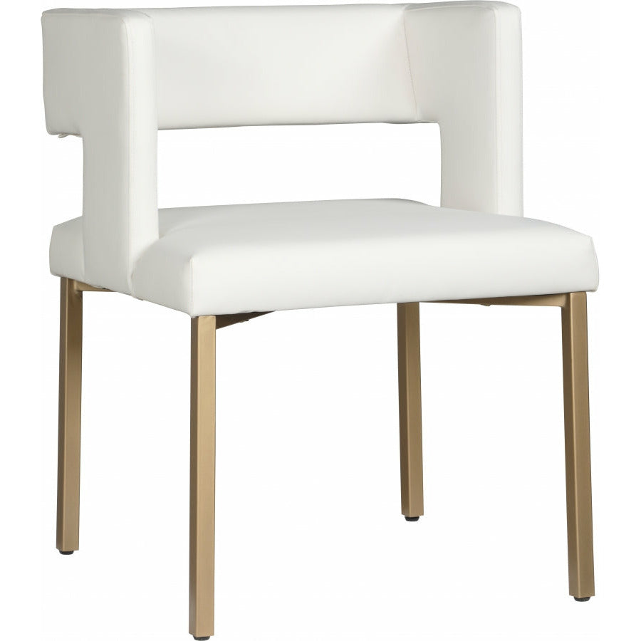 Caleb Faux Leather Dining Chair White