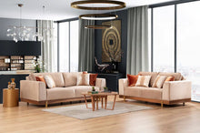 Load image into Gallery viewer, Emily Beige Velvet Sofa Set