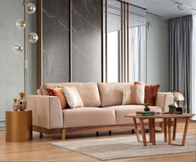 Load image into Gallery viewer, Emily Beige Velvet Sofa Set