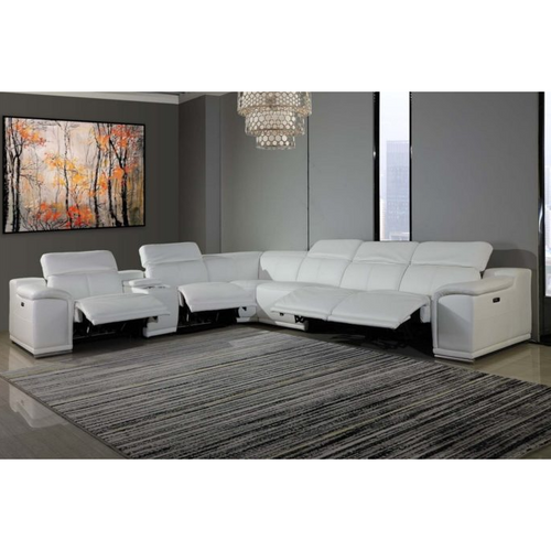 Coco White Power Sectional - Unique Furniture