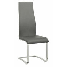 Load image into Gallery viewer, Anges High Back Dining Chairs Grey And Chrome (Set Of 4) - Unique Furniture