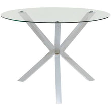 Load image into Gallery viewer, Vance Glass Top Dining Table With X-Cross Base Chrome - Unique Furniture